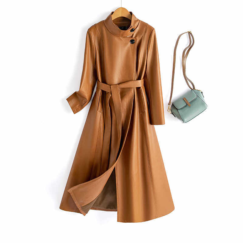 真皮皮衣女绵羊皮中长款修身显瘦2024新款海宁高端气质皮风衣外套,淘宝优惠券,粉丝福利购,淘宝优惠卷