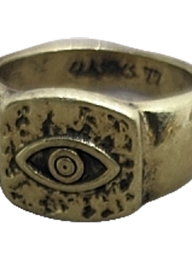 38满29元包邮  打标复古戒指 眼睛戒指