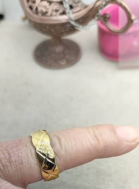 37满29元包邮  镀真金简约戒指