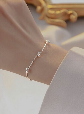 925银豆豆结手链女2025年新款ins小众设计高级感闺蜜信物生日礼物