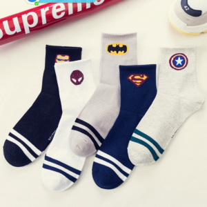 5双装夏季纯棉中筒袜