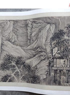 清石涛奇峰怪石图山水画古代名家画稿学习临摹原大高清复制品