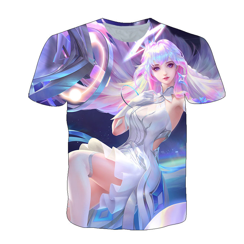 王者荣耀衣服王者荣耀孙悟空地狱火衣服3D印花男女短袖t恤春夏青少年儿童上衣