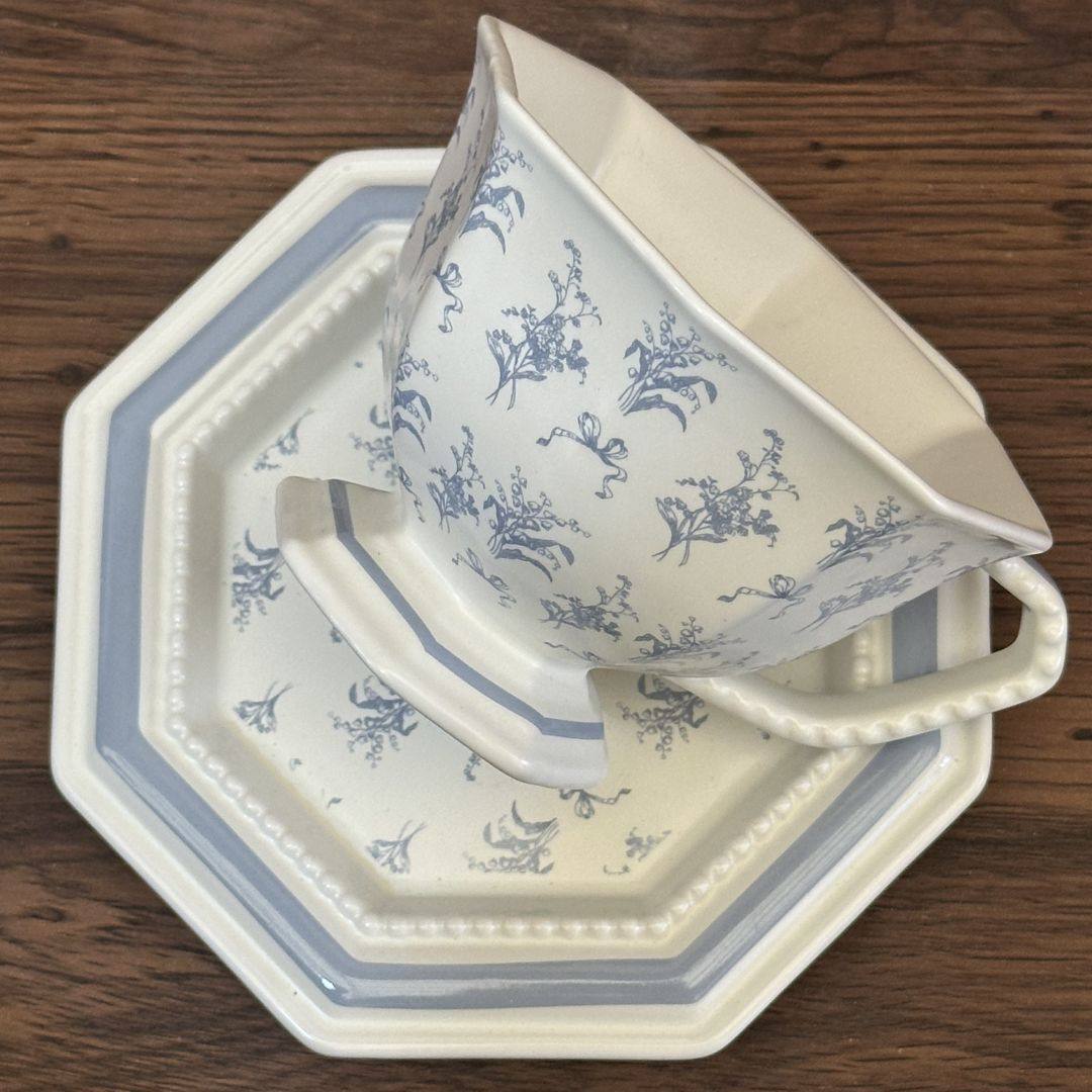 复古陶瓷八边法式铃兰咖啡杯碟家用陶瓷大容量早餐杯精致下午茶杯,淘宝优惠券,粉丝福利购,淘宝优惠卷