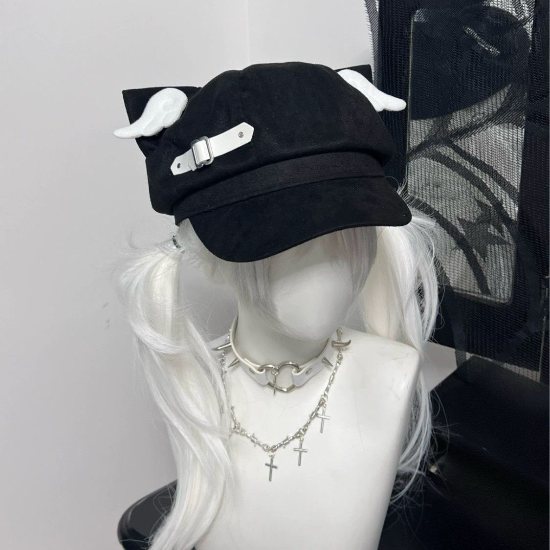 日系y2k猫耳朵贝雷帽子女二次元亚文化甜酷软萌可爱八角帽宅系潮,淘宝优惠券,粉丝福利购,淘宝优惠卷