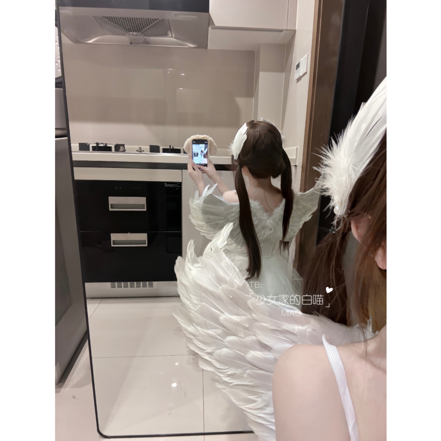 MIAO：纯欲天使女仆装性感甜美抹胸彭彭仙女公主裙万圣节cos服女 - 图1