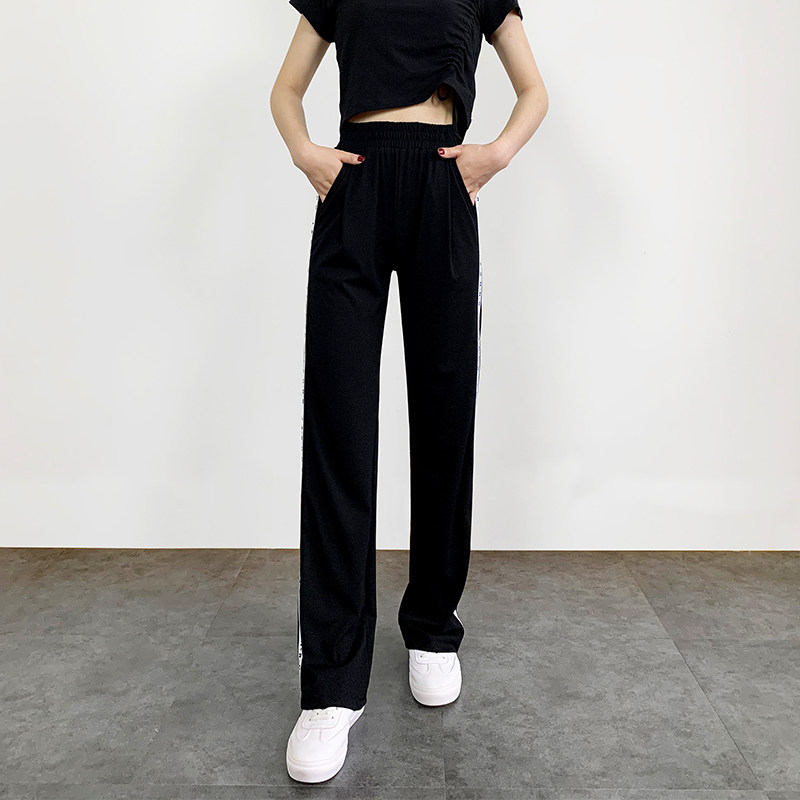 宽松2020秋冬新款显瘦阔腿裤运动裤 missdaisy休闲裤