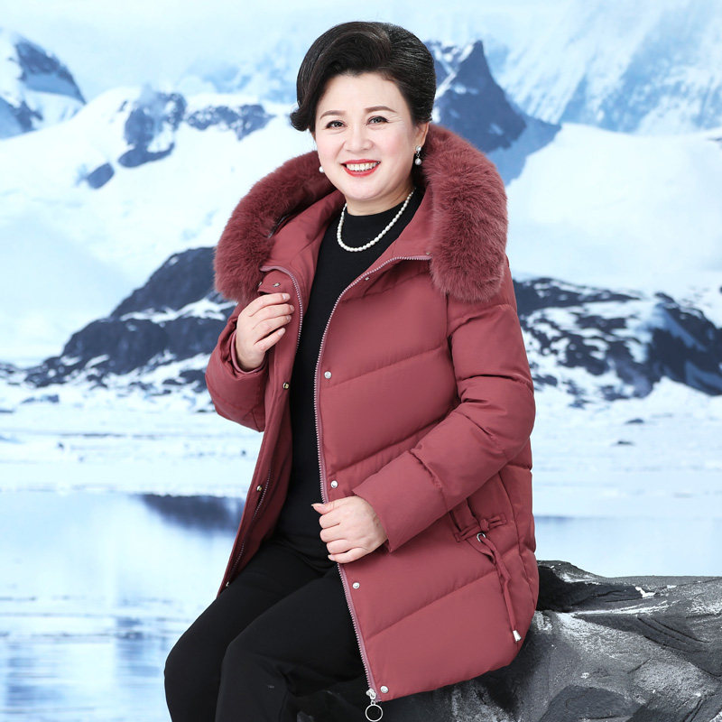 200斤特胖妈妈冬装加厚中老年人 闪闪情缘中老年女装