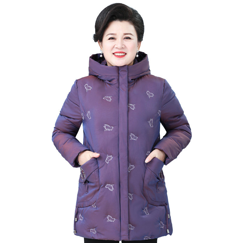 胖妈妈冬装加大码2021新款中老年人 闪闪情缘中老年女装