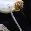 Clear shimmer natural freshwater pearl bracelet ring