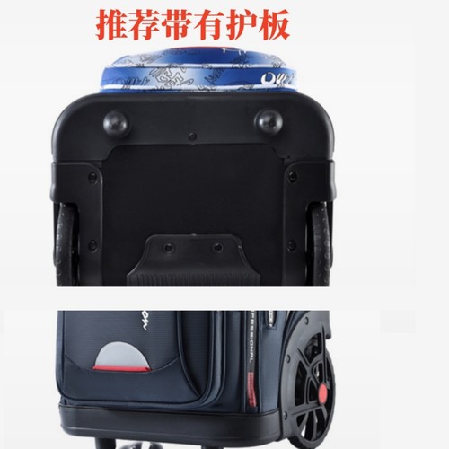 高中初中学生拉杆书包大容量爬楼梯双肩背男女用防水超静音轮钓鱼 - 图0