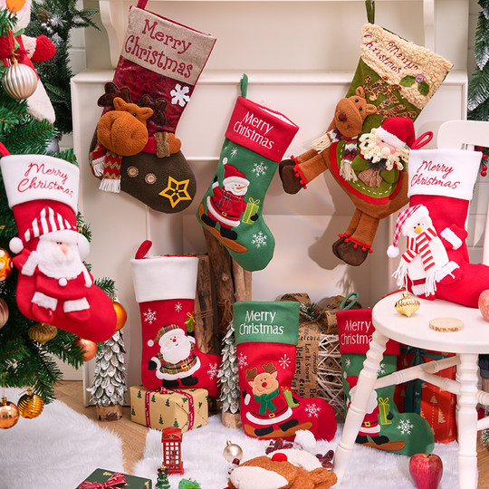 Christmas sock gift bag children's gift bag large size