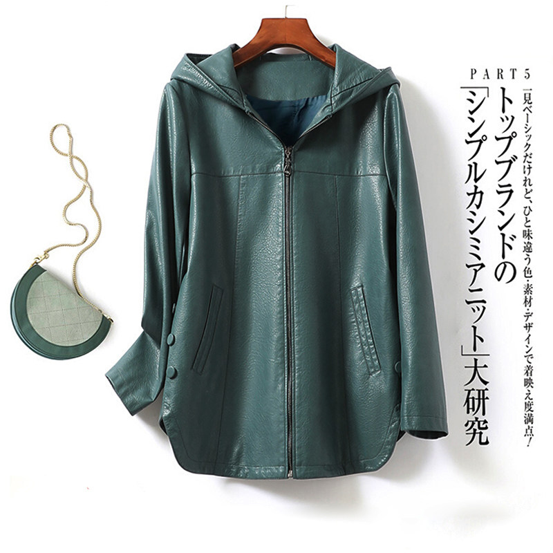 海宁真皮皮衣女常规款韩版连帽宽松大码绵羊皮夹克妈妈装春秋外套,淘宝优惠券,粉丝福利购,淘宝优惠卷