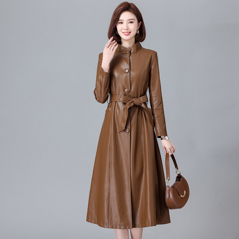 2025秋冬新款海宁真皮皮衣女中长款绵羊皮修身过膝加大码风衣外套,淘宝优惠券,粉丝福利购,淘宝优惠卷