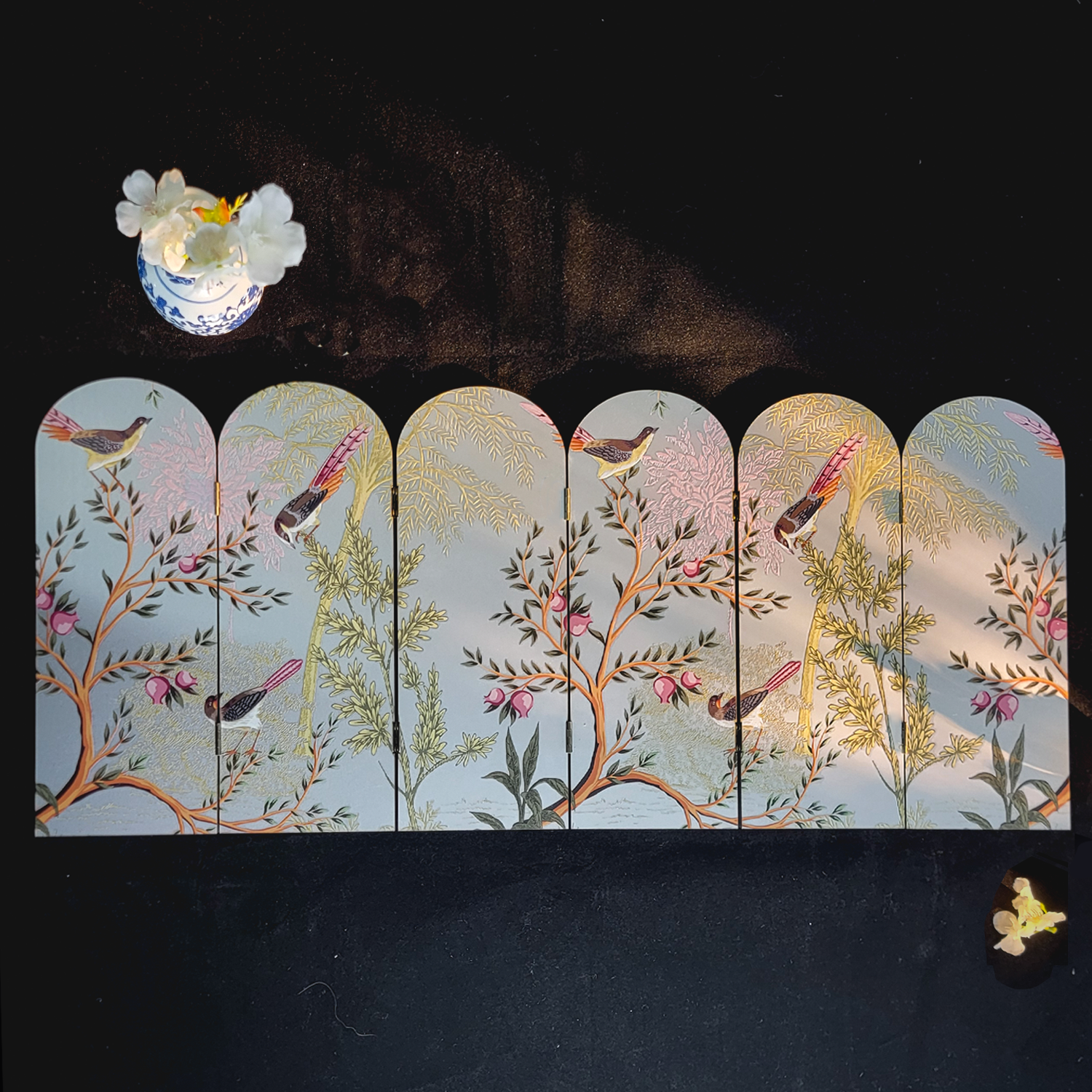 Funlife《金银织梦》原创法式中国风手工桌面银屏屏风装摆件装饰,淘宝优惠券,粉丝福利购,淘宝优惠卷