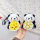 Panda pendant ຖື bouquet