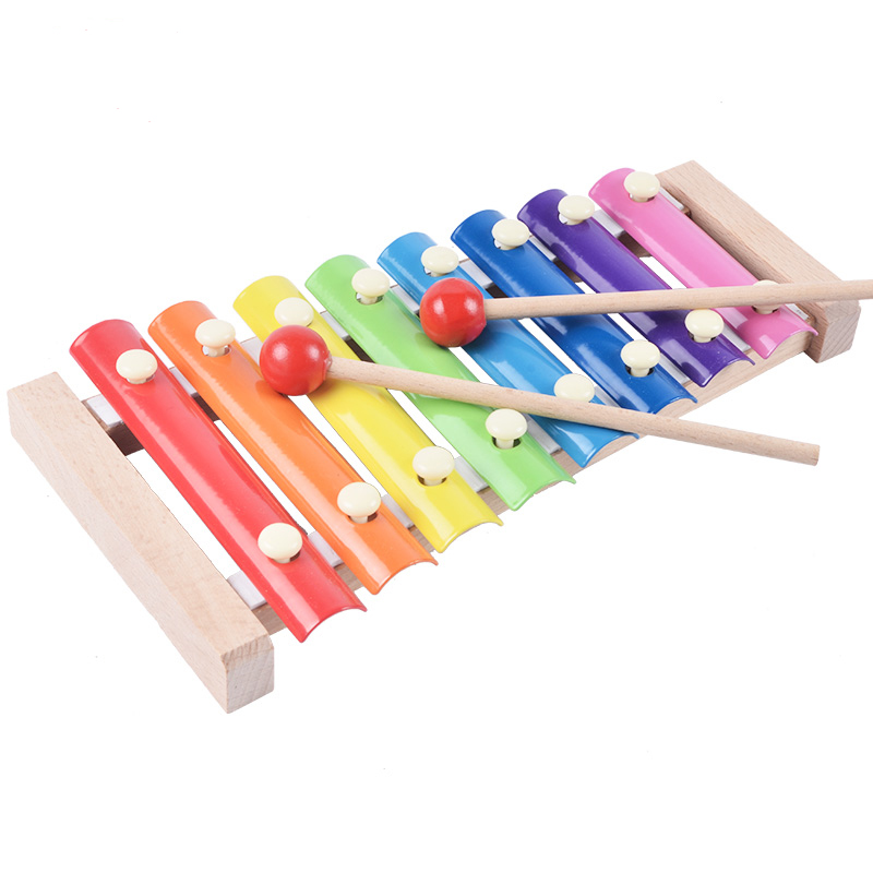 儿童八音敲琴敲打琴敲击音乐乐器木制 1-2-3岁宝宝早教益智力玩具-图3