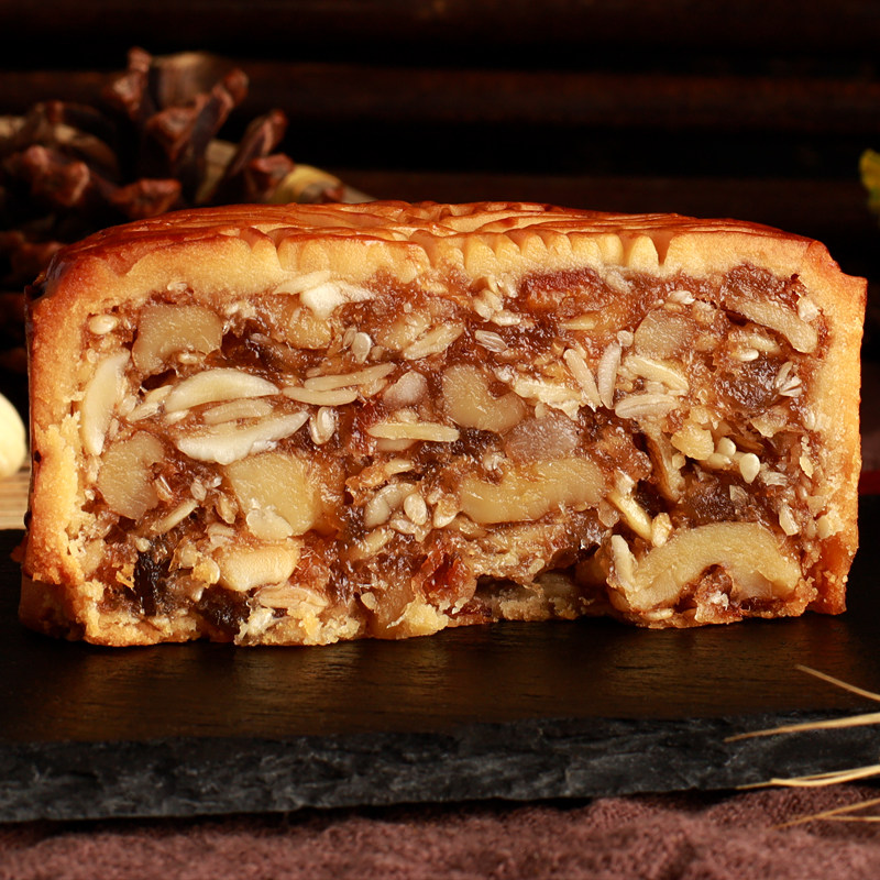 广州皇尚皇酒家双黄纯白莲蓉蛋黄月饼散装多口味广东传统糕点五仁