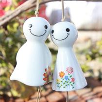 Minimalist Cartonson Department Jingdezhen Ceramic Day-style small sunny day doll Wind Sul Dormitory Hanging decorated door decoration