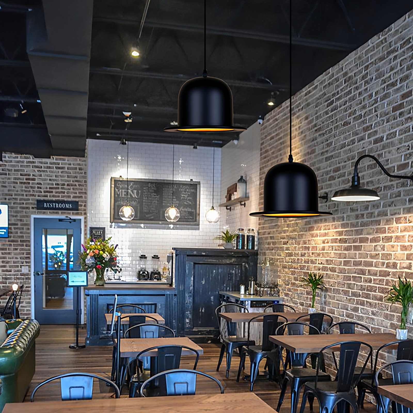 复古工业风帽子小吊灯服装店咖啡厅商铺餐厅酒吧吧台个性创意灯罩,淘宝优惠券,粉丝福利购,淘宝优惠卷