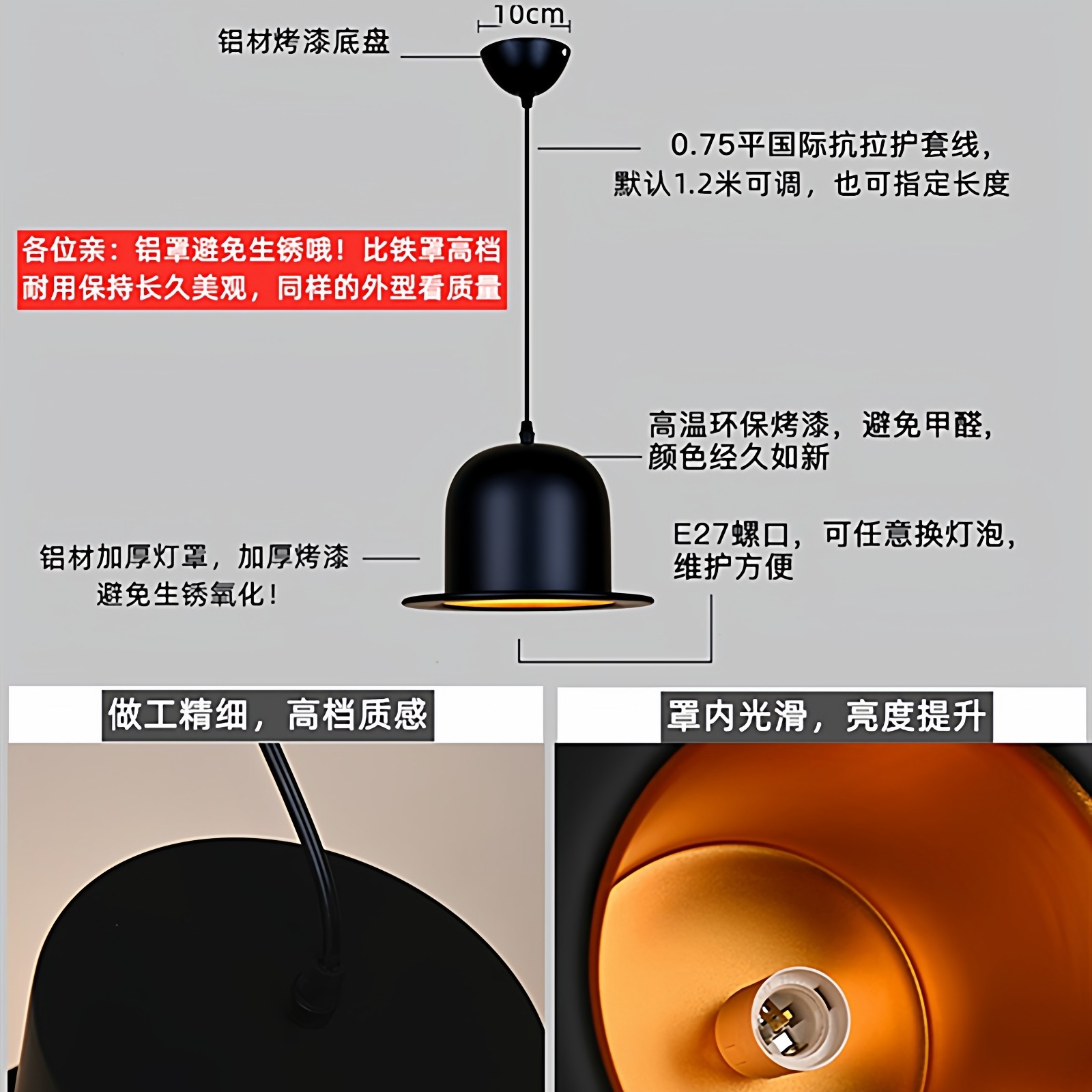 复古工业风帽子小吊灯服装店咖啡厅商铺餐厅酒吧吧台个性创意灯罩,淘宝优惠券,粉丝福利购,淘宝优惠卷