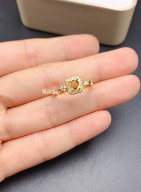 s925银饰品戒指空托 椭圆形4*5mm代镶红宝石 欧泊 祖母绿时尚 x