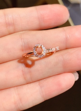 s925银戒指空托椭圆形4*5mm电镀黄金色 可镶碧玺石榴月光石 时尚