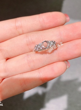 s925银饰品戒指空托椭圆形4*5mm代镶红宝石 月光石 蓝宝石时尚 w