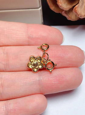 s925银吊坠空托圆形5*5mm饰品甜美时尚 代镶嵌 碧玺 红宝石