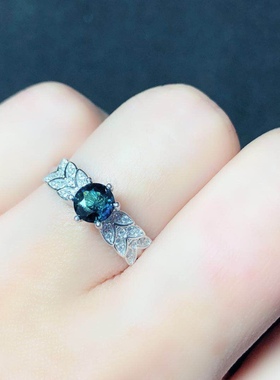 纯银时尚风圆形戒指空托