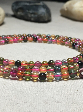 原创天然碧玺吊坠绳佛牌链子