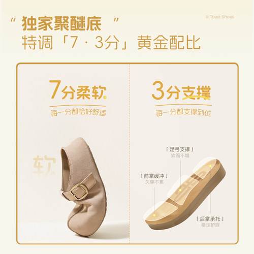 周雨彤同款百丽厚底花生吐司包头拖鞋2代可外穿单鞋子E7P1DAH预 - 图1