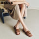 Belle Women's Shoes Flat Slippers 2026 Summer New Style Can Be Weared Outside Beach Slippers
