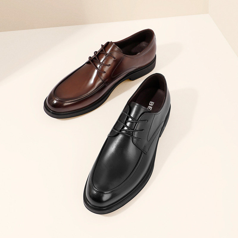 百丽商务鞋正装通勤真皮新郎结婚鞋 百丽正装皮鞋