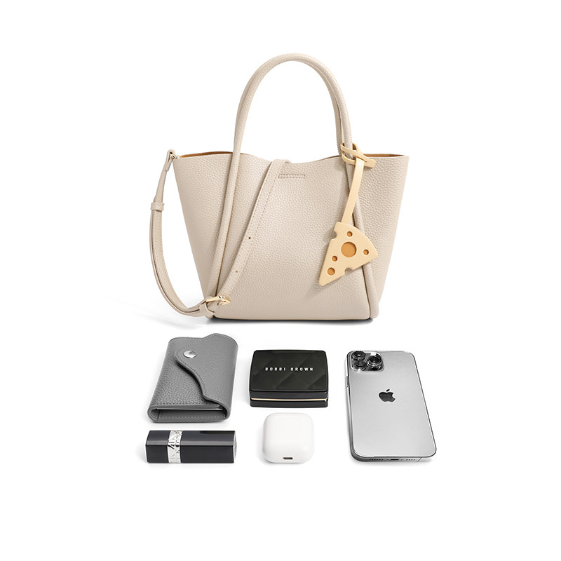 百丽2022商场同款小众菜篮子托特包 百丽女士包袋