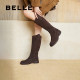 Belle Western Cowboy Boots Women's Boots New Long Boots Winter Pile Boots High Boots D2L1DDG4
