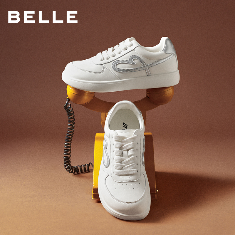 百丽女鞋子简约百搭小白鞋女2026春季新款运动休闲板鞋E9T1DAM6 - 图2