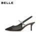 Belle comfortable see-through mesh toe-cap sandals for women 2026 Xia Xin shopping mall same style elegant high-heeled sandals 3J438BH6