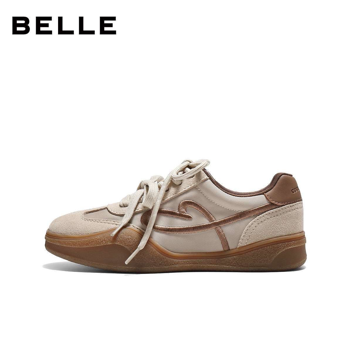 百丽厚底增高复古德训鞋女2026春季新款休闲运动板鞋子F3K1DAM6,淘宝优惠券,粉丝福利购,淘宝优惠卷