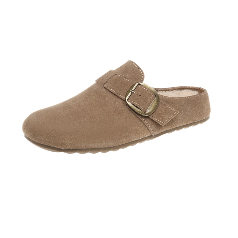 勃肯鞋女包头半拖鞋2025秋冬羊羔毛毛鞋外穿厚底复古一脚蹬博肯鞋,淘宝优惠券,粉丝福利购,淘宝优惠卷