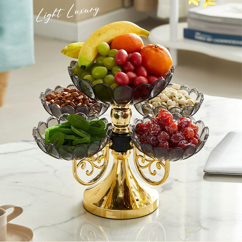 欧式高级水晶果盘家用客厅茶几高档轻奢塑料水果盘零食干果糖果盘,淘宝优惠券,粉丝福利购,淘宝优惠卷