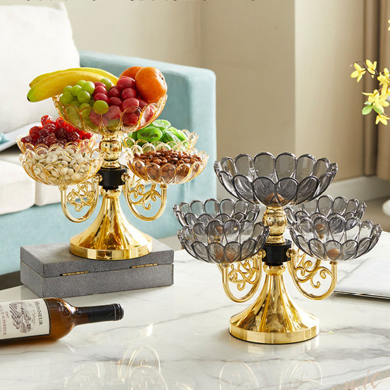 欧式高级水晶果盘家用客厅茶几高档轻奢塑料水果盘零食干果糖果盘,淘宝优惠券,粉丝福利购,淘宝优惠卷