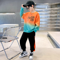 Childrens clothes boy autumn clothes suit Spring and autumn style 2023 new CUHK Tong Wei clothes boy sports autumn handsome tide