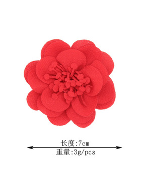 新款小号7cm手工花蕊雪纺花朵diy鞋帽泳衣服饰配件装饰辅料花