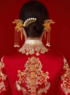 新娘结婚秀禾服头饰女新中式