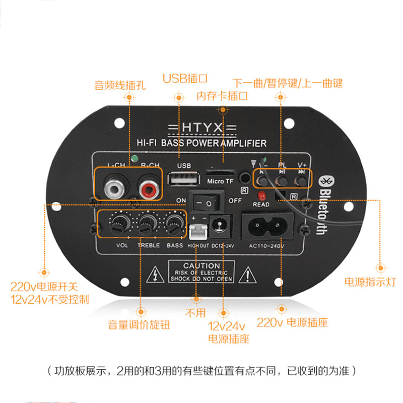 大功率车载低音炮内置蓝牙功放板电脑音响主板音箱线路板配件通用 - 图2