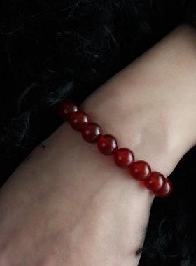 FHSTUDIO独立设计红运当头新中式红玛瑙珍珠简约高级手镯手串