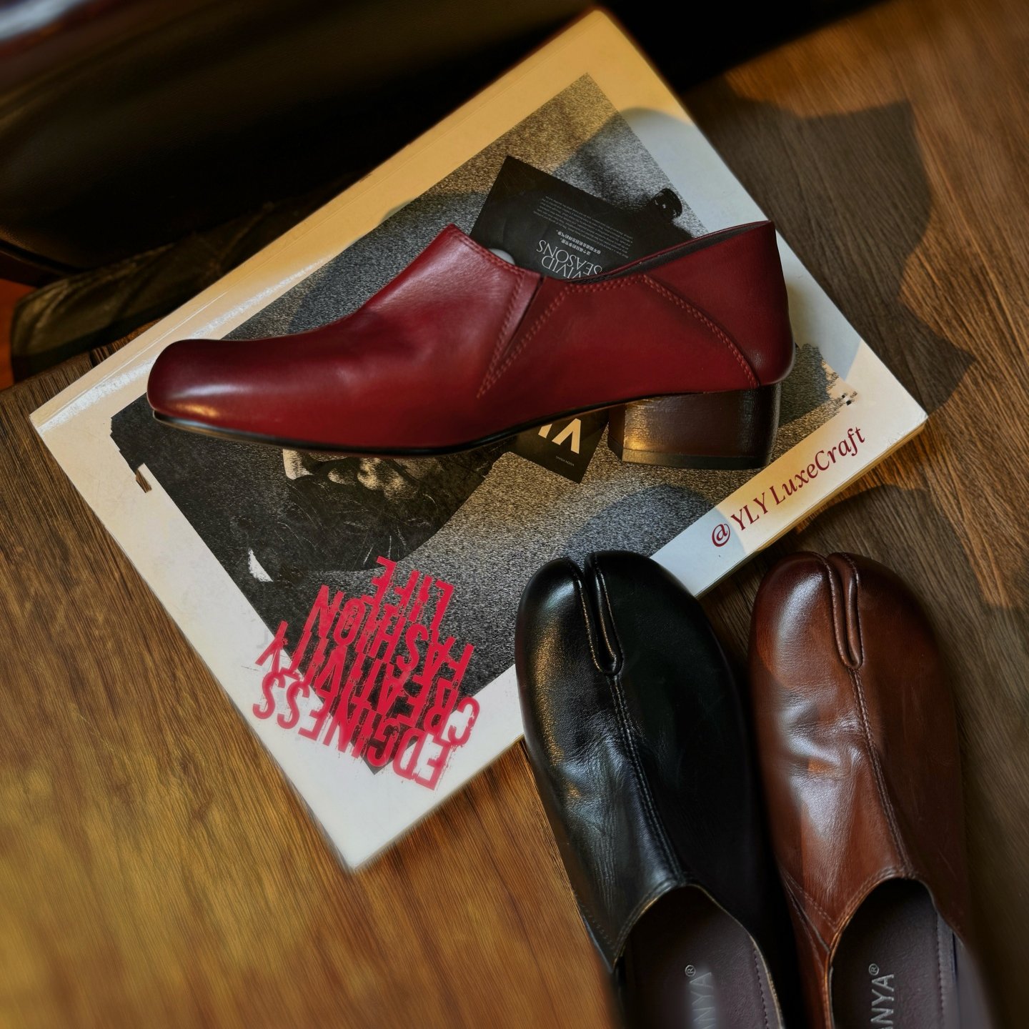 2803-5858水洗牛皮分趾鞋复古深口单鞋女大码春季新款时尚猪蹄鞋,淘宝优惠券,粉丝福利购,淘宝优惠卷