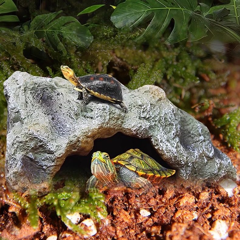 爬宠仿真岩石造景躲避守宫蜥蜴宠物蛇洞穴躲避沙漠宠物躲避屋装饰,淘宝优惠券,粉丝福利购,淘宝优惠卷