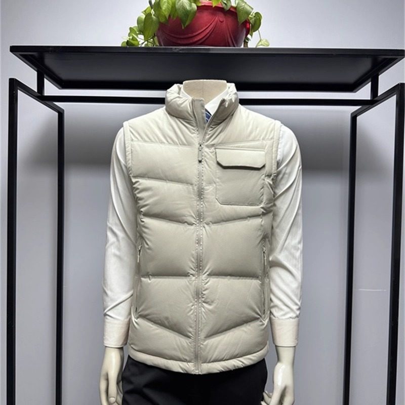 高品质25年冬季新品商务休闲立领白鸭绒厚款男士羽绒马甲外套朗弈,淘宝优惠券,粉丝福利购,淘宝优惠卷